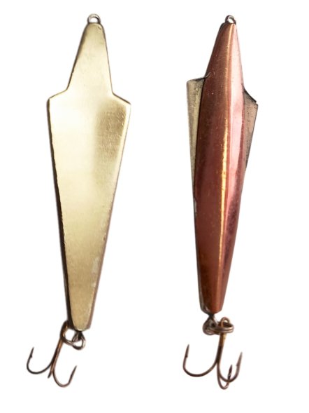 Блесна зимняя Бор Плюс двусторонняя 2 с подвес. тр. ник/медь