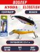 Воблер KYODA Globefish Minnow-66SP, длина 6,6 см, вес 7.0 гр цвет P1281, заглубление 0,5-1,0 м