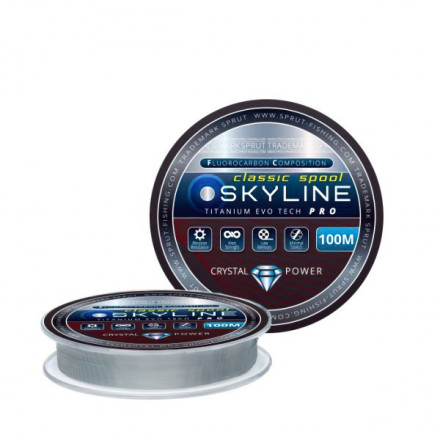 Леска SPRUT Skyline Fluorocarbon Composition EvoTech Classic Titan 0.405 100м