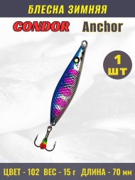 Блесна зимняя Condor Anchor, вес 15,0 гр, длина 70 мм, цвет 102