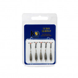 Мормышка Kyoda Черт с подвесным тройником, размер S, вес 0,8 гр черный никель 5 шт