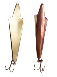 Блесна зимняя Бор Плюс двусторонняя 9 с подвес. тр. ник/медь