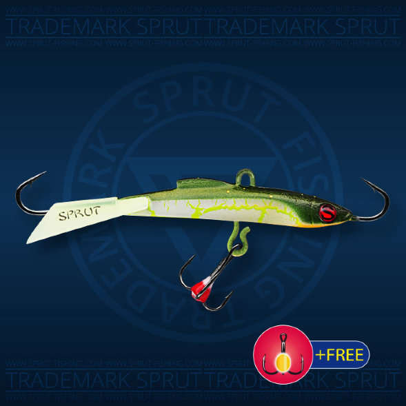 Балансир рыболовный для зимней рыбалки Sprut Usuri №7 17г 70мм WOL-UV+тр. с ф/к