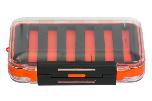 Коробка двусторонняя для мух и мормышек оранжевая 145х85х40 мм C-013 / ZY-12